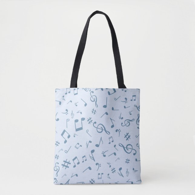 Music pattern tote bag (Front)