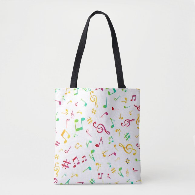 Music pattern tote bag (Front)
