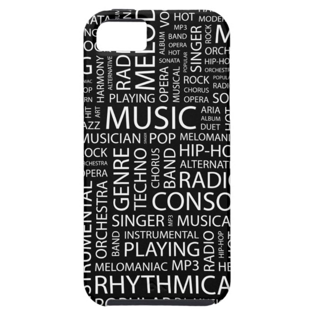 MUSIC pattern word cloud Case-Mate iPhone Case (Back)