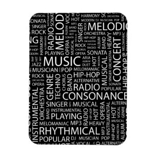 MUSIC pattern word cloud Magnet