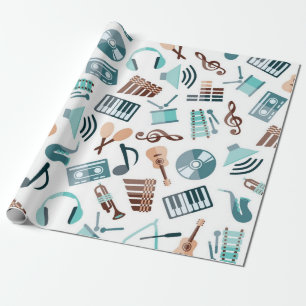 Music pattern wrapping paper