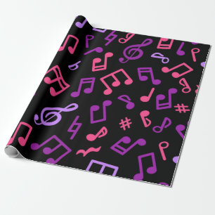 Music pattern wrapping paper