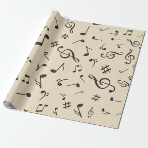 Music pattern wrapping paper