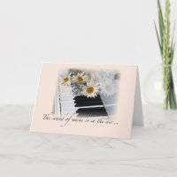 Music Performance Congratulations, Piano, Daisies