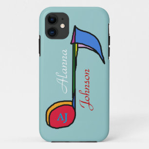 music personalised name and initials iPhone 11 case