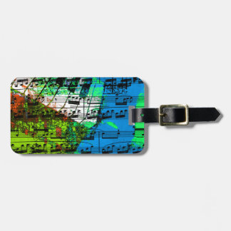 music, piano decor (14) luggage tag