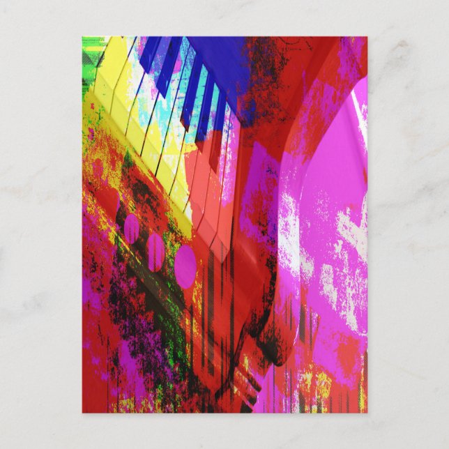 music, piano decor (16) postcard (Front)