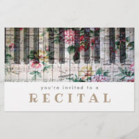 music piano floral design