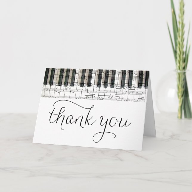music piano keyboard notes thank you (Front)