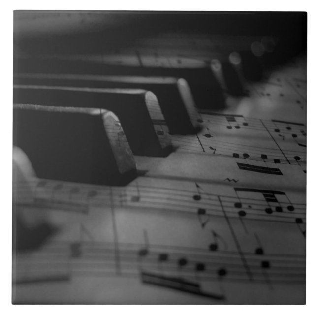  Music Piano Keys Ceramic Tile (Front)