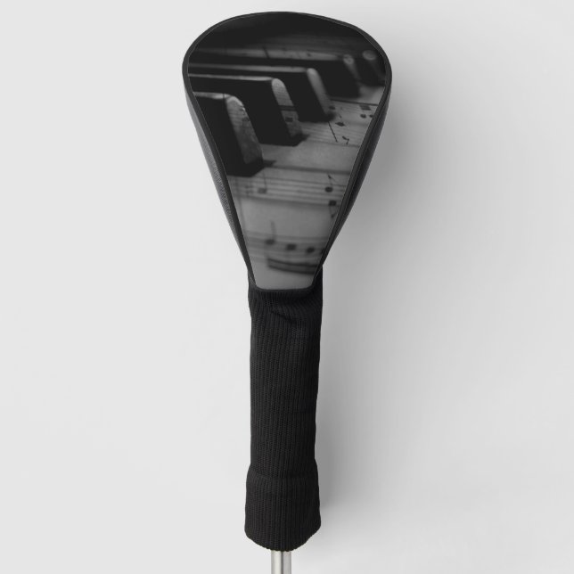  Music Piano Keys Golf Head Cover (Front)