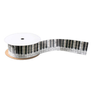 music piano satin ribbon