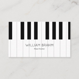 Music Piano Teacher/ Pianist professional Business Card