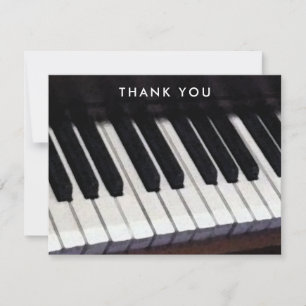 Music Piano Thank You Card