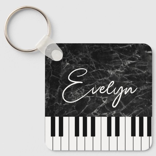 Music Piano Themed Key Chain Pianist  (Front)