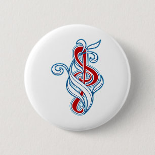 Music Picker 6 Cm Round Badge