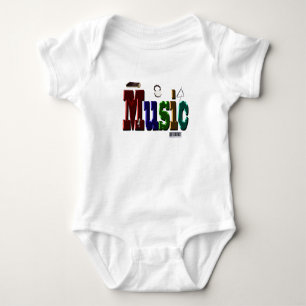 Music Picture Logo With Instruments,   Baby Bodysuit