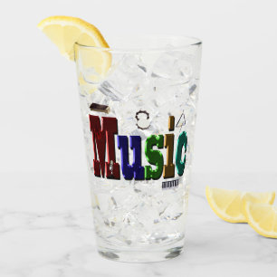 Music Picture Logo With Instruments, Glass