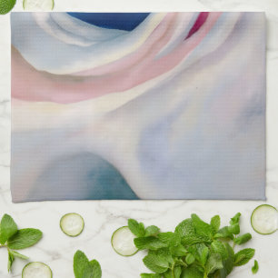 Music Pink and Blue by O'Keeffe Tea Towel