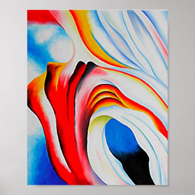 Music Pink and Blue,  Georgia O'Keeffe, Poster (Front)