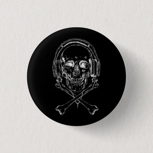 Music Pirate And Proud - X-Ray 3 Cm Round Badge (Front)