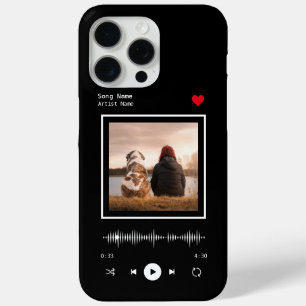 Music Player Artist and Song Personalised Photo iPhone 15 Pro Max Case