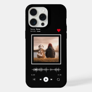 Music Player Artist and Song Personalised Photo iPhone 15 Pro Max Case
