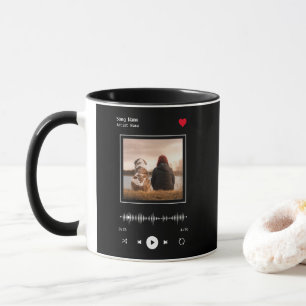 Music Player Artist and Song Personalized Photo Mug