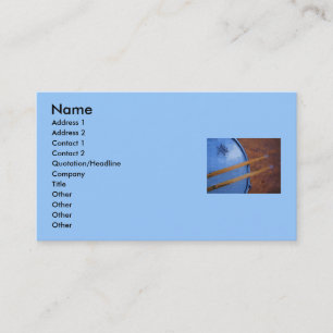 Music player, drums business card