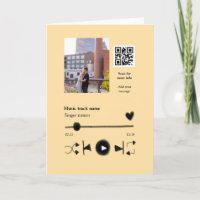 Music player personalised couple love q r code tex
