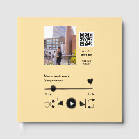 Music player personalised couple love q r code tex
