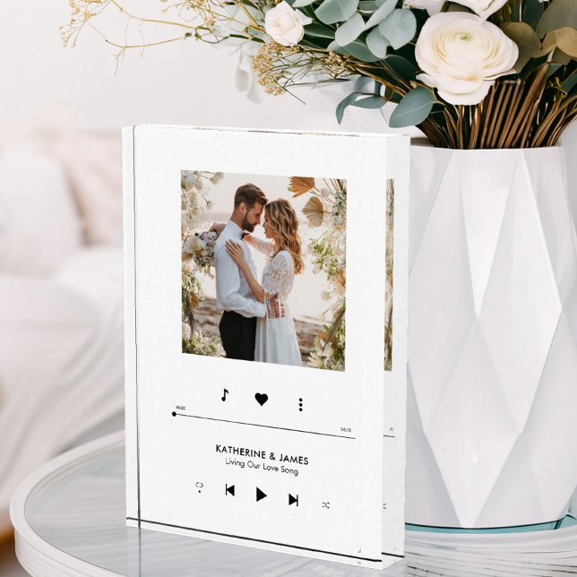 Music Player Photo Frame Personalised Block (Creator Uploaded)