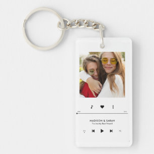 Music Player Photo Frame Personalized BFF Key Ring