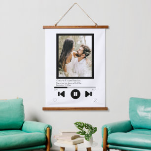 Music Player Photo Personalised Hanging Tapestry