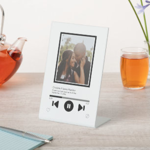 Music Player Photo Personalised Pedestal Sign