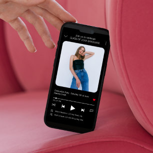 Music Player Song Photo Graduation 2024 Invitation