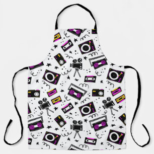Music player,tape recorder,videotape,movie camera, apron