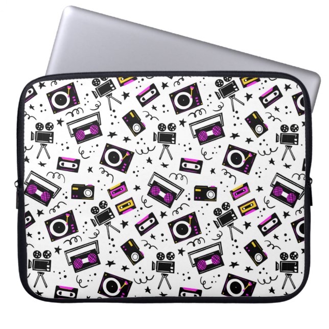 Music player,tape recorder,videotape,movie camera, laptop sleeve (Front)