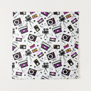 Music player,tape recorder,videotape,movie camera, tapestry