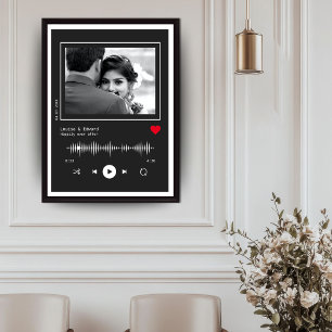 Music Player Wedding Engagement Poster