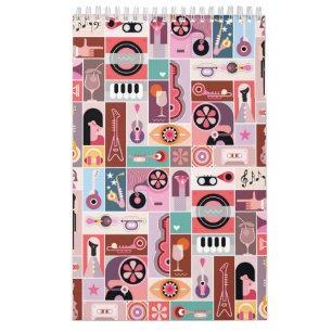 Music pop art calendar