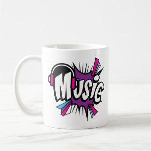 Music pop art coffee mug