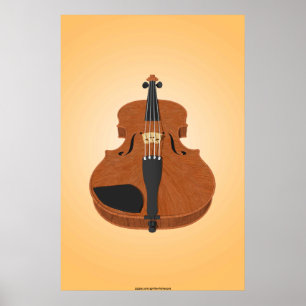 Music Poster: Violin 3D Model Poster