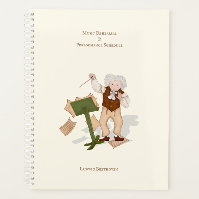 Music Practice & Performance Schedule Personalised Planner (Front)