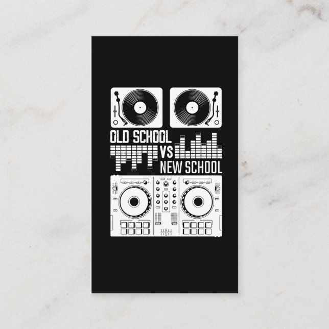 Music Producer DJ Old School Vinyl electro Techno Business Card (Front)