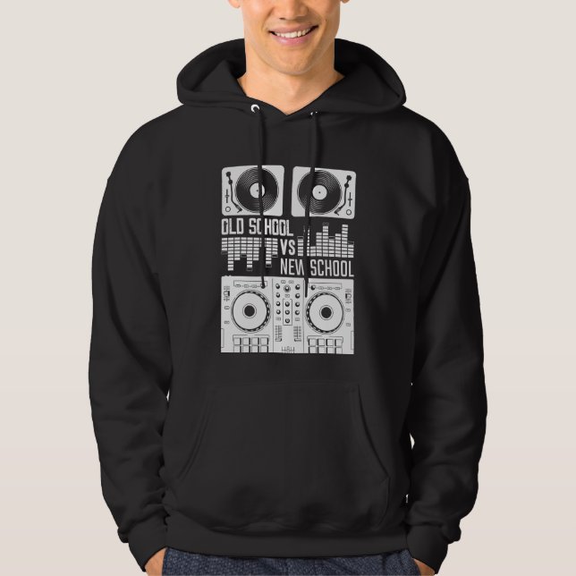 Music Producer DJ Old School Vinyl electro Techno Hoodie (Front)