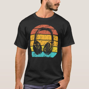 Music Producer Dj Retro Headphones T-Shirt