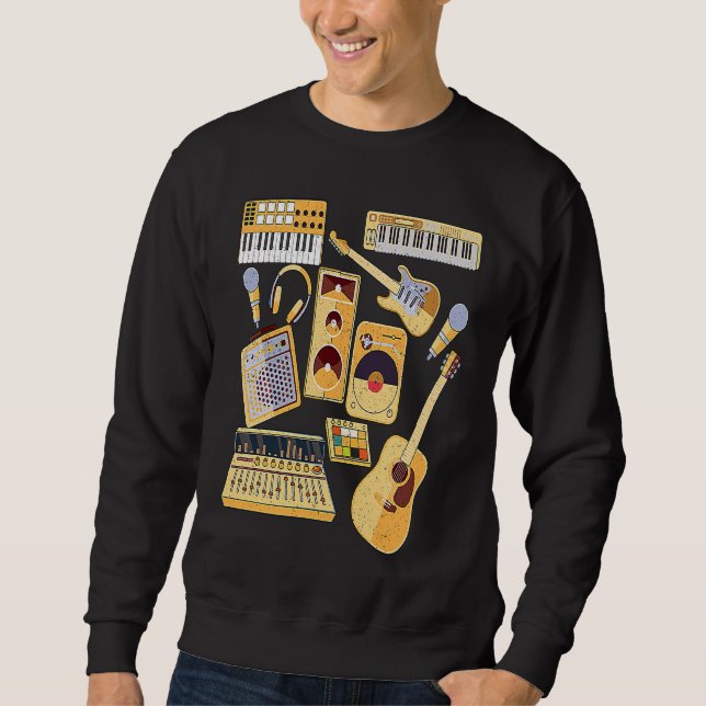 Music Producer Musician Instruments Composer Recor Sweatshirt (Front)