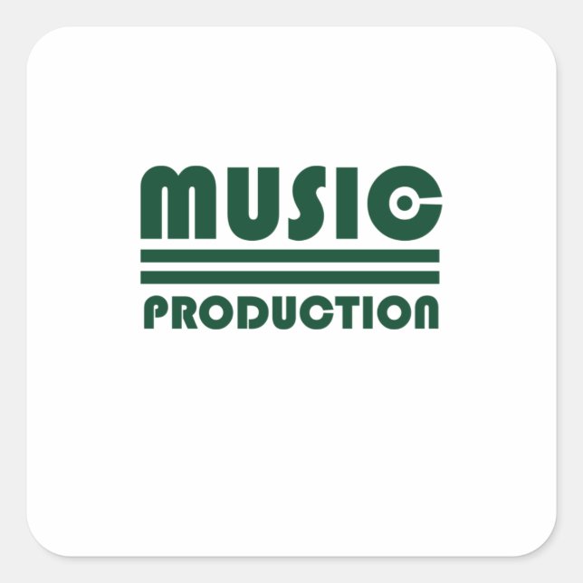 Music Production Square Sticker (Front)