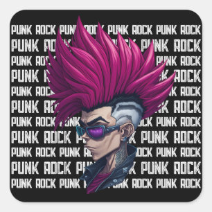 Music Punk Rock And Roll New Wave Band Cool Gig  Square Sticker